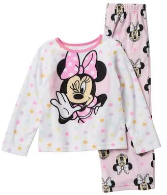 AME Minnie Mouse Wink Fleece Pajama Set (Toddler Girls)