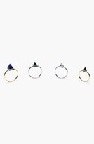 Thumbnail for your product : Eddie Borgo Stone Pyramid Stack Ring (Set of 4)