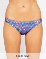 Thumbnail for your product : Jaded London Exclusive To Asos Tie Dye Triangle Hipster Bikini Bottoms