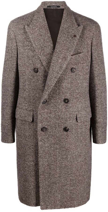 men's herringbone overcoat