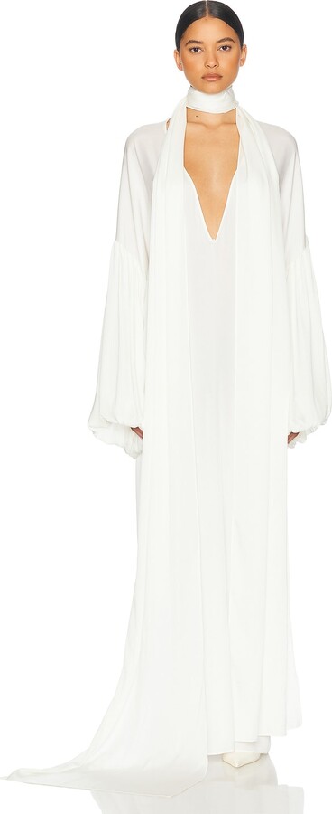 Helsa Serafina Silk Dress in White