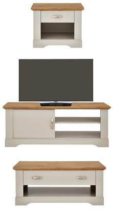 Very Cornwall 3 Piece Package – TV Unit, Coffee Table and Lamp Table