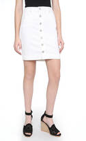 White Denim Mini Skirt - ShopStyle