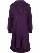 Thumbnail for your product : Karl Lagerfeld Paris Peplum Hooded Sweat Dress