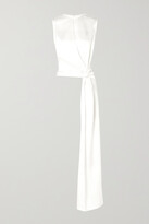 Thumbnail for your product : Vanessa Cocchiaro The Bessie Draped Satin Top - Ivory - FR36