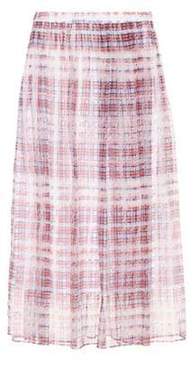 Burberry Checked silk-chiffon skirt