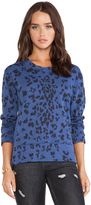 Thumbnail for your product : Monrow Oversized Leopard Print Loose Vintage Crew