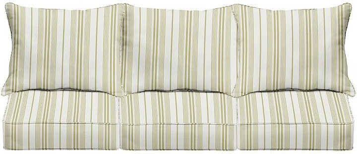 Sorra Home Wellfleet Basil Indoor/Outdoor Deep Seating Pillow and Cushion Set
