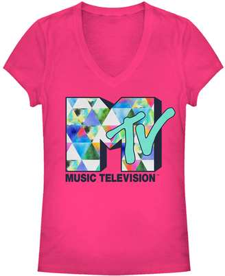 Fifth Sun Hot Pink MTV Logo Tee - Juniors