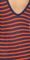 Thumbnail for your product : Alexander Wang T by Striped Rayon Linen Tank Dress