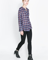 Thumbnail for your product : Zara 29489 Checked Blouse