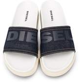 Thumbnail for your product : Diesel branded denim slides
