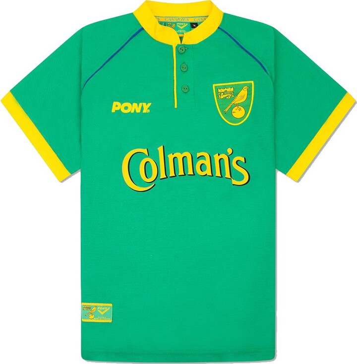 Pony Adult Norwich City FC 1997-1999 Vintage Away Jersey, Men's, Small, Green
