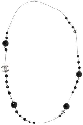 Chanel Black Metal Long necklaces