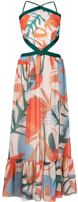 PatBO Rio botanical-print beach dress