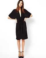 Thumbnail for your product : ASOS Midi Dress with Kimono Sleeves