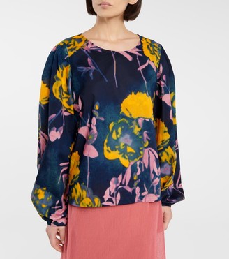 Dries Van Noten Floral cotton blouse