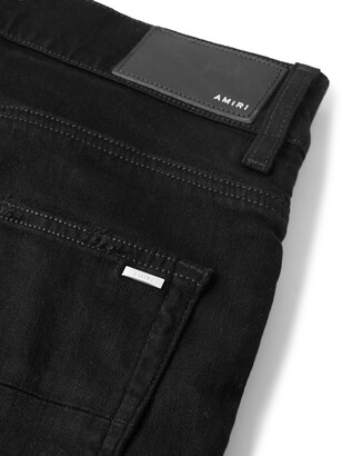 Amiri Mx2 Skinny-Fit Panelled Distressed Stretch-Denim Jeans