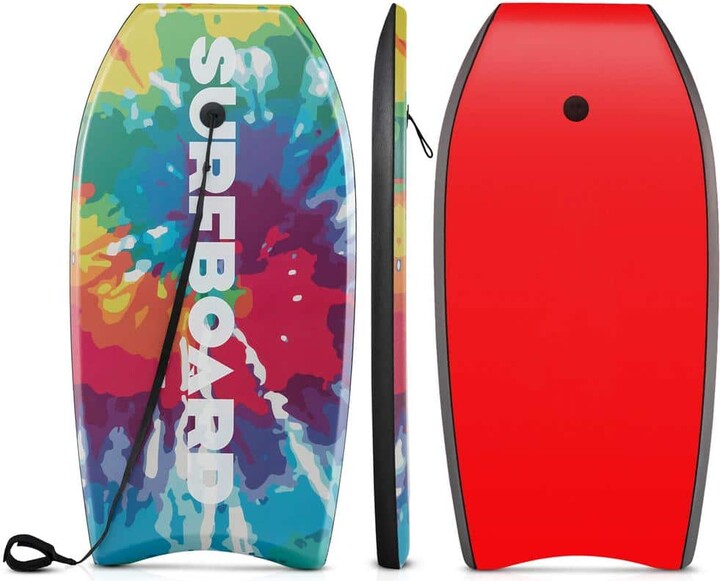 Costway 41 in. Colorful EPS Core XPE Deck HDPE Bottom Crescent Tail Lightweight Surfboards