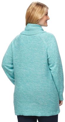 Croft & Barrow Plus Size Marled Cowlneck Sweater
