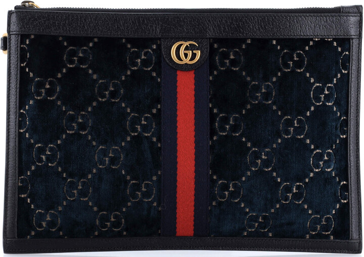 Gucci Ophidia Zip Pouch GG Velvet Large