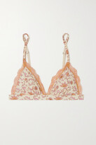 Thumbnail for your product : LOVE Stories Filippa Floral-print Recycled Stretch-jersey Soft-cup Triangle Bra - Pink
