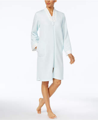 Miss Elaine Embroidered Zip-Front Robe