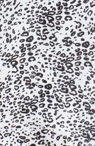 Thumbnail for your product : Haute Hippie 'Ditsy Leopard' Leather Trim Silk Dress
