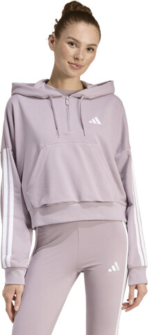 adidas Essentials 3-Stripes French Terry Qtr Zip Hoodie