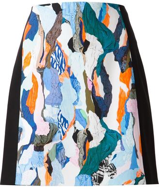 Carven abstract print mini skirt