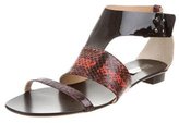 Thumbnail for your product : Reed Krakoff Snakeskin Ankle Strap Sandals