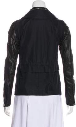 Gucci Leather-Accented Casual Jacket