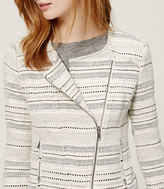 Thumbnail for your product : LOFT Striped Tweed Moto Jacket