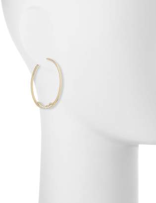 Lana 14k Flawless Knot Pave Diamond Hoop Earrings