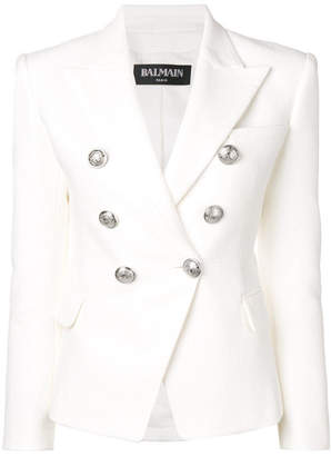 Balmain Cotton Double Breasted Blazer