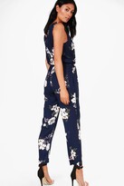 Thumbnail for your product : boohoo Floral Print Wrap Front Jumpsuit