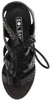 Thumbnail for your product : Sol Sana New Rudey Heel Black Silver St Womens Shoes Casual Sandals Heeled