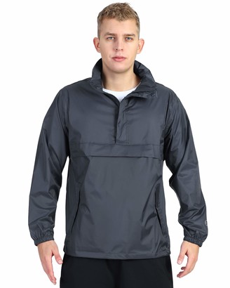 Men's Fashion Hooded Raincoat Waterproof Jacket Zip Up Windbreaker