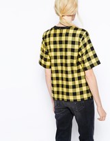 Thumbnail for your product : Ann Sofie Back Back By BACK By Ann-Sofie Checked Flannel T-Shirt With Front Pocket