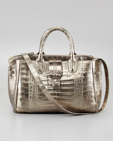 Thumbnail for your product : Nancy Gonzalez Cristina Crocodile Shoulder Tote Bag, Bronze