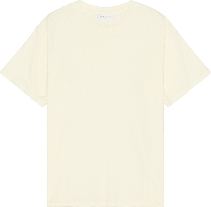 John Elliott Folsom Cropped Tee in White