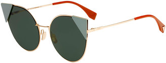 Fendi Lei Monochromatic Cat-Eye Sunglasses