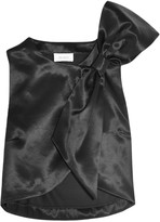 Thumbnail for your product : Isa Arfen Bow-embellished wool and silk-blend top