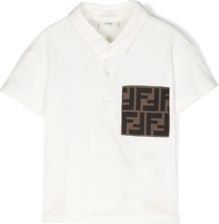 Fendi Kids Monogram-Print Polo Shirt