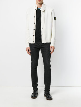 Stone Island button up roll neck cardigan