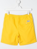 Thumbnail for your product : Ralph Lauren Kids TEEN logo-embroidered swim trunks