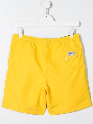 Ralph Lauren Kids TEEN logo-embroidered swim trunks
