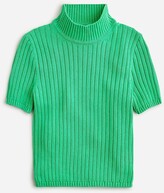 Thumbnail for your product : J.Crew Cotton-blend short-sleeve turtleneck sweater