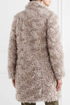 Thumbnail for your product : Stella McCartney Toti Mohair, Cotton And Wool-blend Faux Shearling Coat - Neutral