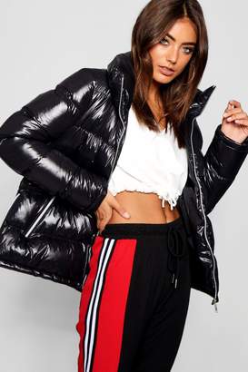 coldcontrol high shine puffer jacket